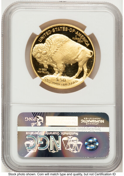 2015-W Proof Gold Buffalo 1 oz 1.00 oz FDI Statue of Liberty Label 70 NGC