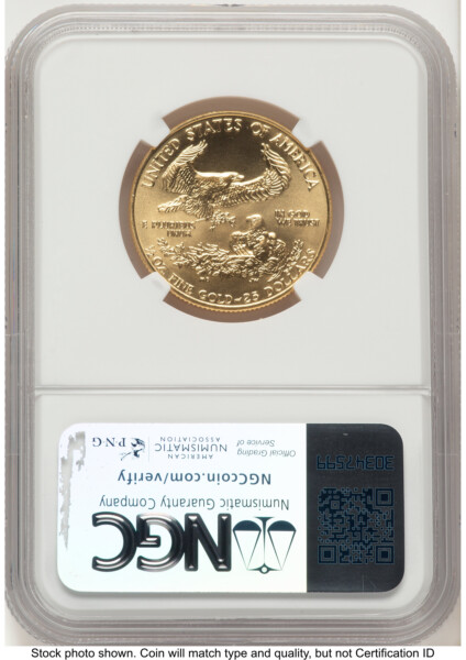 1992 Gold Eagle 1/2 oz Brown Label 70 NGC