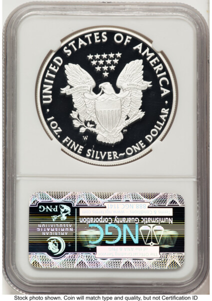 2011-W Proof Silver Eagle 1 oz ER Blue 70 NGC
