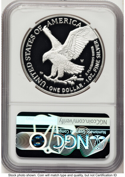 2025-W Proof Silver Eagle Privy U.S. Army 250th Anniversary 1 oz AR Mike Castle 70 NGC