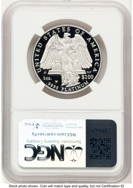 2008-W Proof Platinum Eagle 1 oz Brown Label 70 NGC