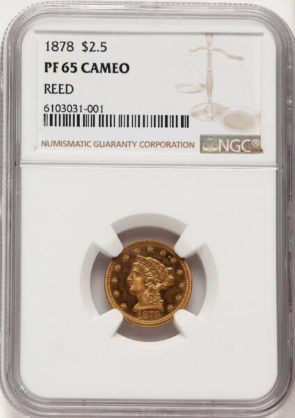 1878 $2 1/2, CA 65 NGC