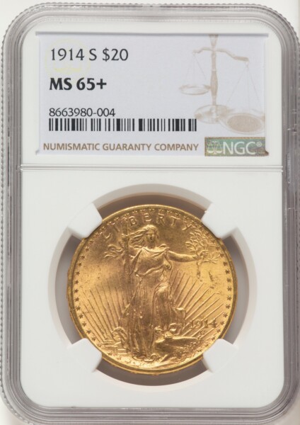1914-S $20 NGC Plus 65 NGC