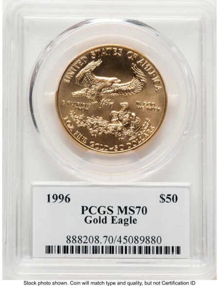1996 Gold Eagle 1 oz John Mercanti 70 PCGS