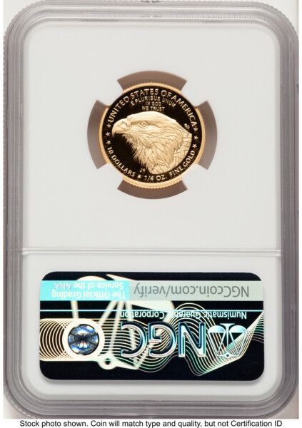 2021-W Type 2 Proof Gold Eagle 1/4 oz FDI Mike Castle 70 NGC
