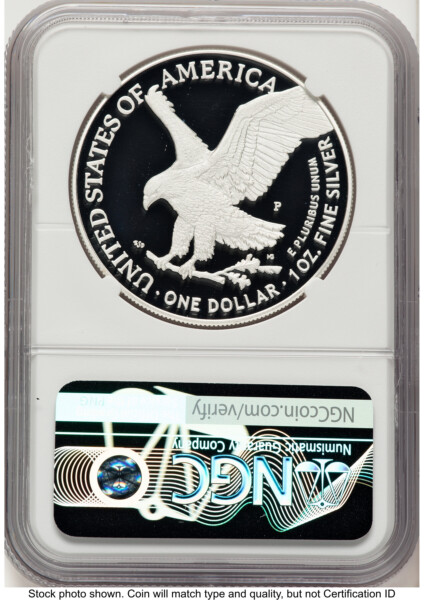 2025-P Proof Silver Eagle Privy U.S. Marine Corps 250th Anniversary 1 oz FDI Jeff Garrett Red Book 70 NGC