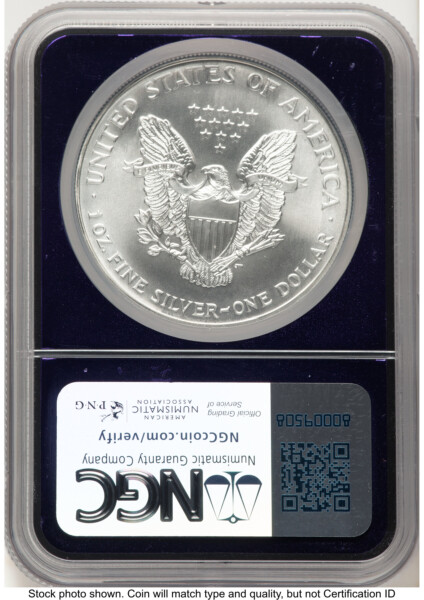 2001 Silver Eagle Purple Core 70 NGC