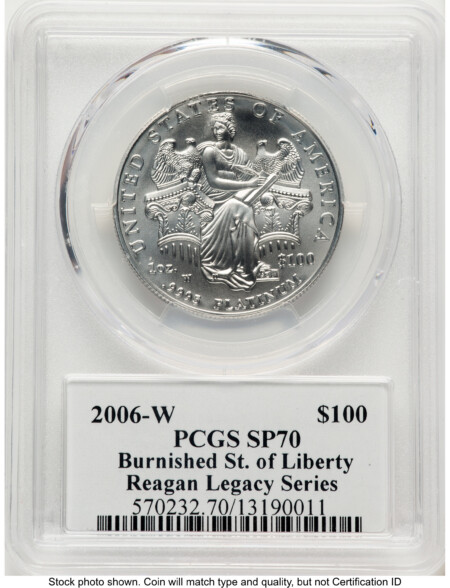 2006-W Burnished Platinum Eagle 1 oz Reagan Legacy Series Michael Reagan 70 PCGS