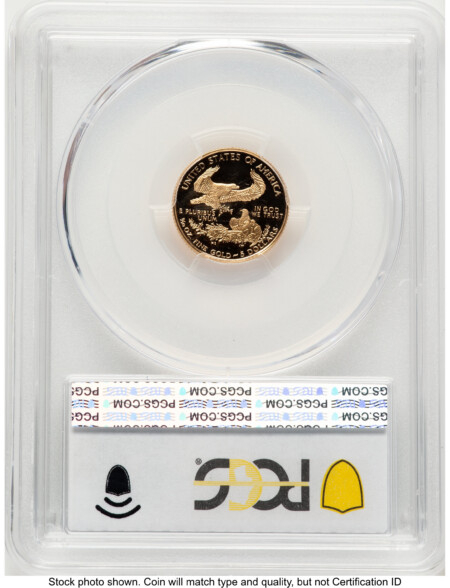 1995-W Proof Gold Eagle 1/10 oz Blue Gradient 70 PCGS