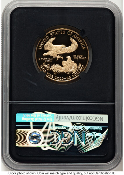 2019-W Proof Gold Eagle 1/2 oz FDI John Mercanti Washington DC Blk Core 70 NGC