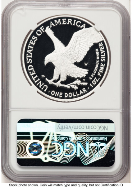 2022-W Proof Silver Eagle 1 oz Brown Label 70 NGC