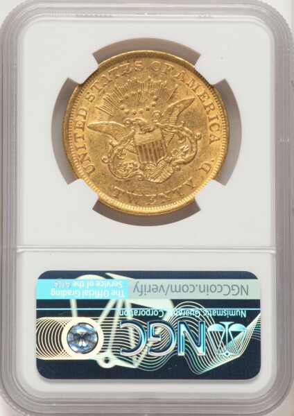 1852 $20 Brown Label 55 NGC