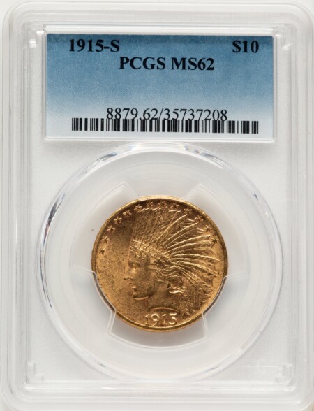 1915-S $10 Blue Gradient 62 PCGS