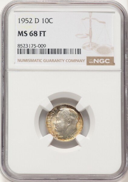 1952-D 10C, FB 68 NGC