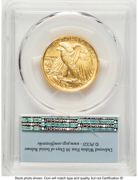 2016-W 50C Walking Liberty 100th Anniversary Gold Centennial  FS Flag 70 PCGS