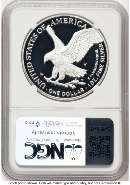 2025-W Proof Silver Eagle 1 oz AR Jeff Garrett Red Book 70 NGC