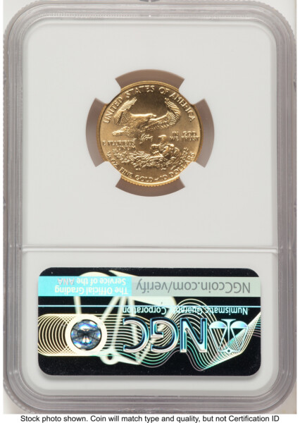 1990 Gold Eagle 1/4 oz Brown Label 70 NGC