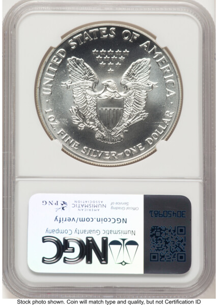 1992 Silver Eagle Brown Label 70 NGC
