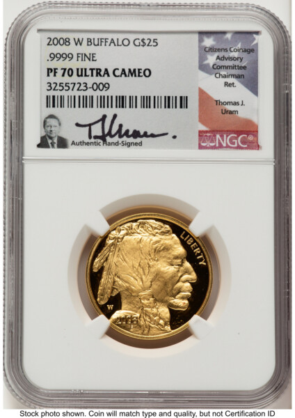 2008-W Proof Gold Buffalo 1/2 oz Thomas Uram 70 NGC