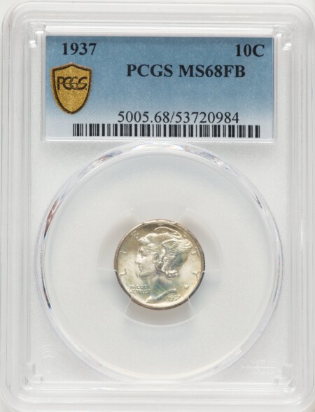 1937 10C, FB PCGS Secure 68 PCGS