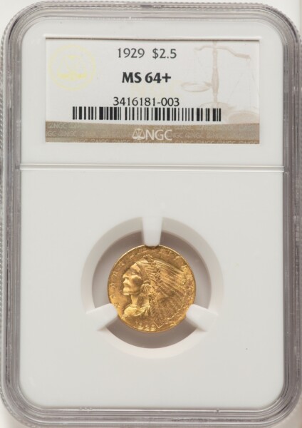 1929 $2 1/2 NGC Plus 64 NGC