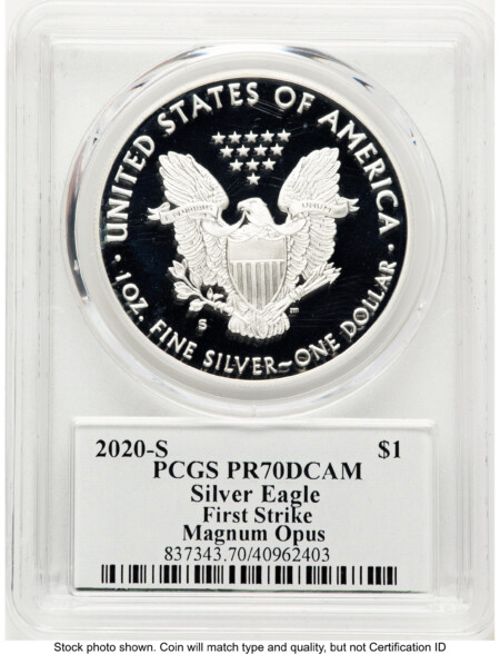 2020-S Proof Silver Eagle 1 oz FS Magnum Opus 70 PCGS