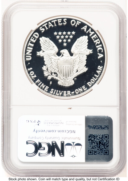 1986-S Proof Silver Eagle 1 oz Mike Castle 70 NGC