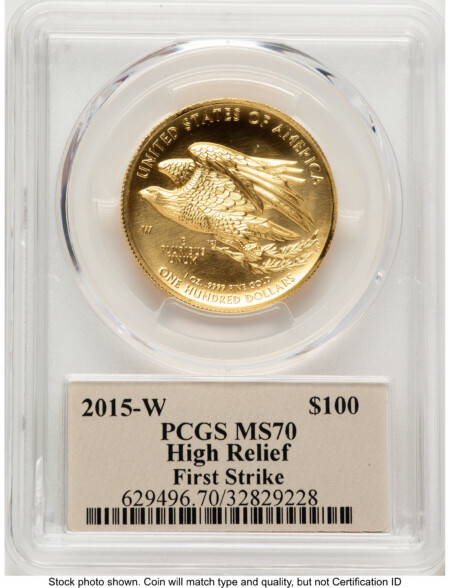 2015-W G$100 American Liberty High Relief FS Thomas Cleveland Art Deco 70 PCGS