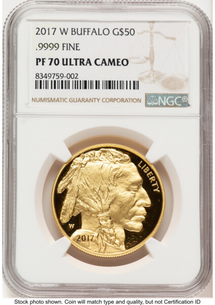 2017-W Proof Gold Buffalo 1 oz Brown Label 70 NGC