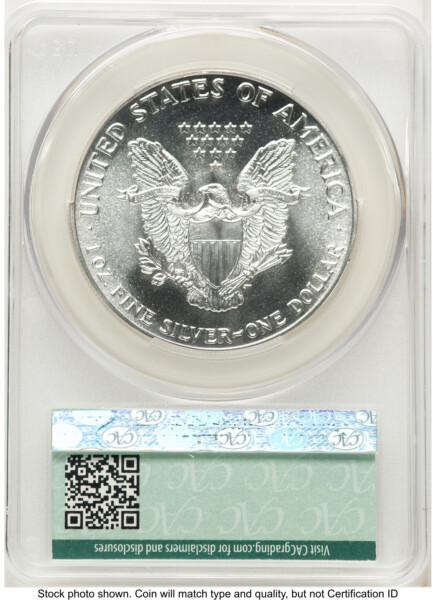 1988 Silver Eagle Non Designation 70 CACG