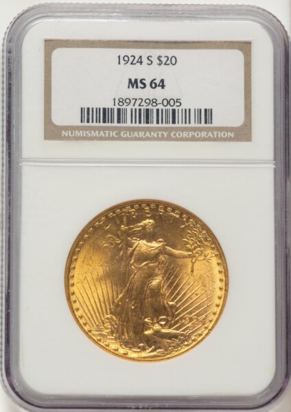1924-S $20 64 NGC