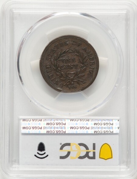 1793 Wreath 1C S-10 Vine and Bars Edge, BN, MS PCGS Secure 40 PCGS
