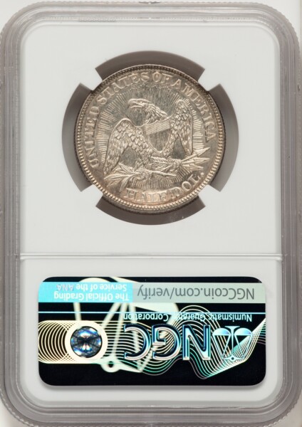 1853 50C Arrow and Rays, MS 66 NGC