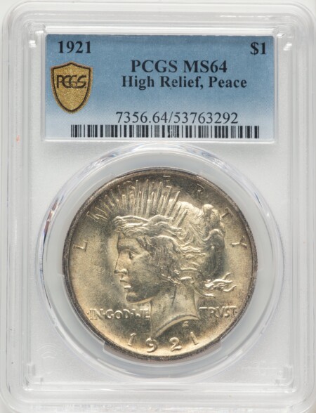 1921 S$1 Peace, MS PCGS Secure 64 PCGS