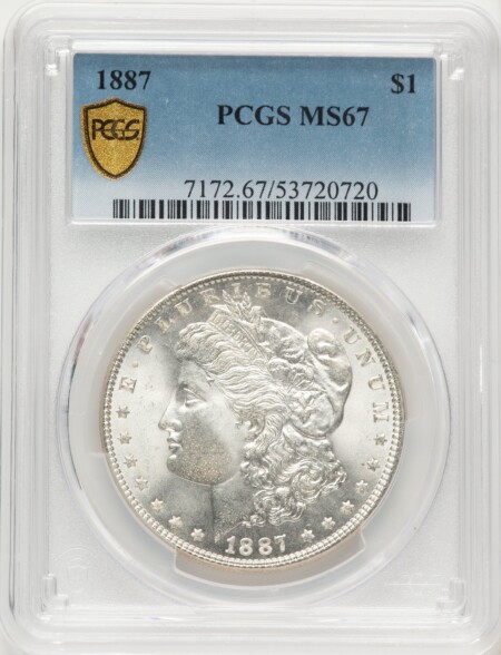 1887 S$1 PCGS Secure 67 PCGS