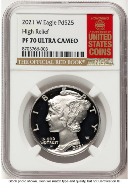 2021-W Palladium Eagle 1 oz, PR Red Book 70 NGC
