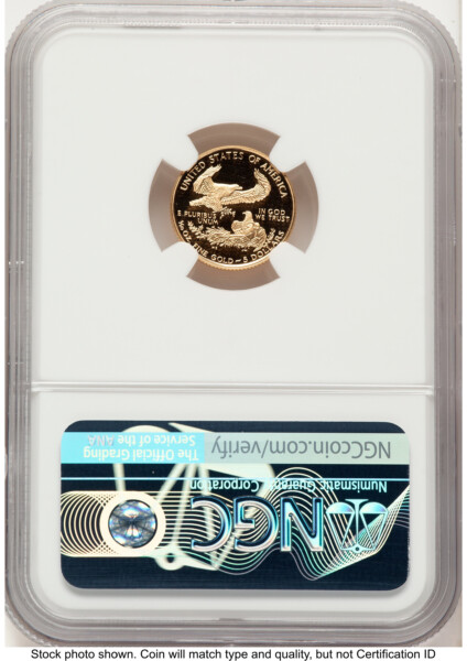 1995-W Proof Gold Eagle 1/10 oz John Mercanti 70 NGC