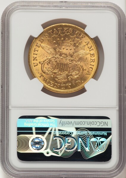 1876-S $20 61 NGC
