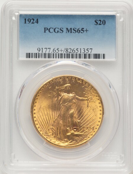 1924 $20 Saint PCGS Plus 65 PCGS