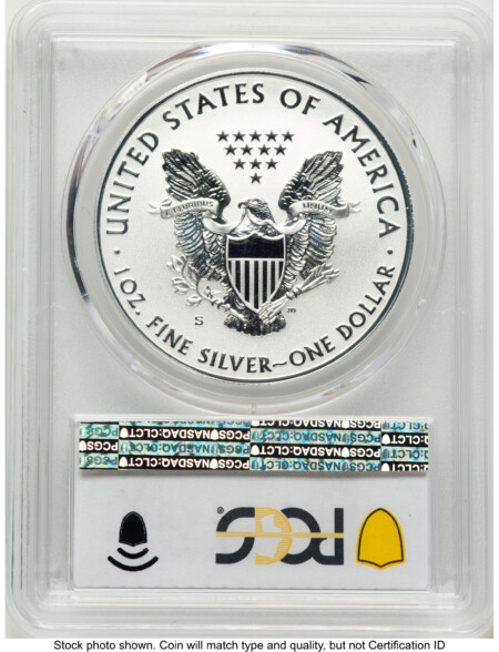 2019-S Enhanced Reverse Proof Silver Eagle 1 oz FS Blue Gradient 69 PCGS