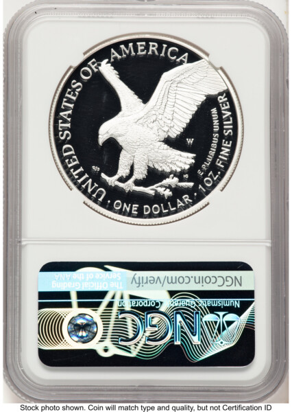 2021-W TY2 Proof Silver Eagle 1 oz FDI Eagle Mountain Label 70 NGC