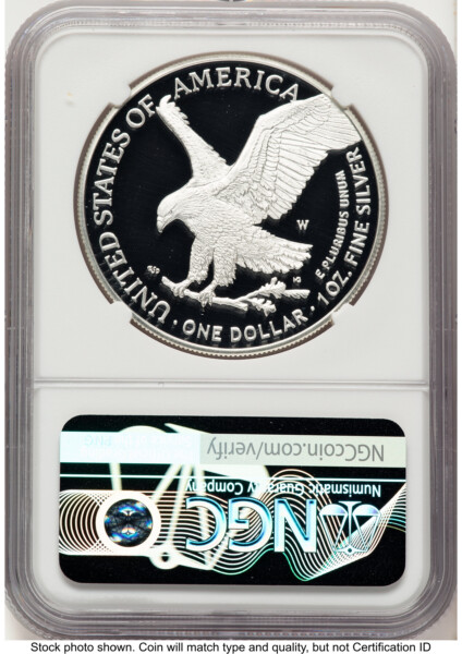 2025-W Proof Silver Eagle Privy U.S. Army 250th Anniversary 1 oz FDI Mike Castle 70 NGC