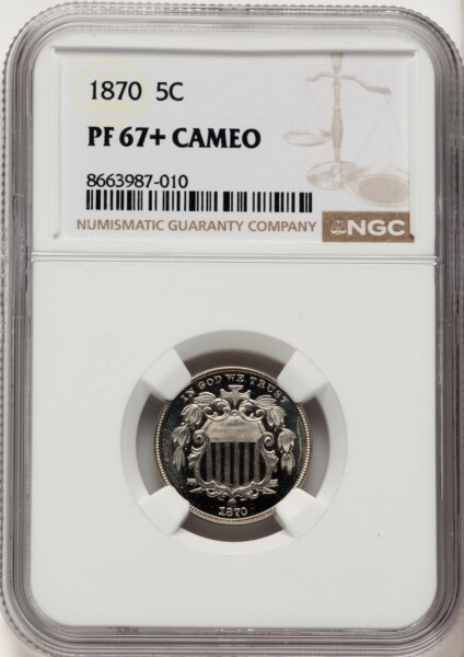 1870 5C, CA NGC Plus 67 NGC