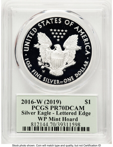 2016-W Proof Silver Eagle 1 oz WP Mint Hoard Thomas Cleveland Minuteman 70 PCGS