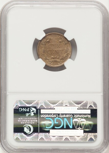 1858 1C Large Letters Flying Eagle 58 NGC