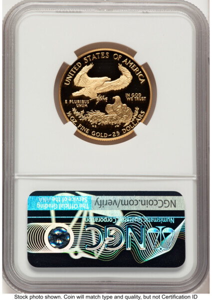 1995-W Proof Gold Eagle 1/2 oz John Mercanti 70 NGC