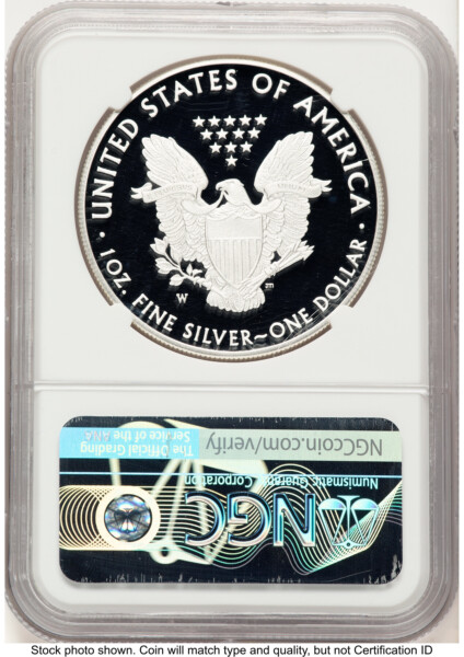2018-W Proof Silver Eagle 1 oz FR Elizabeth Jones 70 NGC