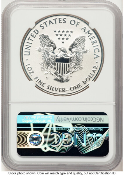 2019-S Enhanced Reverse Proof Silver Eagle 1 oz FR Trolley Label 69 NGC