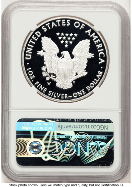 2018-W Proof Silver Eagle 1 oz FR John Mercanti 70 NGC