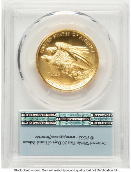 2015-W G$100 American Liberty High Relief FS Flag 70 PCGS
